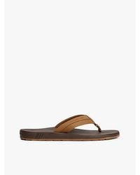 Tommy Hilfiger - Teenslipper Met Logobandje En Textuurcontrast - Lyst