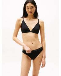 Tommy Hilfiger - Tonal Logo Triangle Bikini Top - Lyst