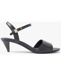 Tommy Hilfiger - Leather Open Toe Heeled Sandals - Lyst
