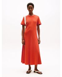 Tommy Hilfiger - Relaxed Midi T-shirt Dress - Lyst