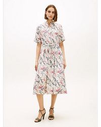 Tommy Hilfiger - Pure Linen Midi Shirt Dress - Lyst
