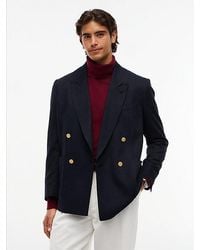 Tommy Hilfiger - Brushed Double Breasted Blazer With Wool - Lyst