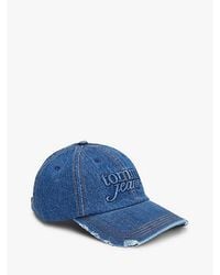 Tommy Hilfiger - Baseball-Cap Aus Denim Im Used Look - Lyst