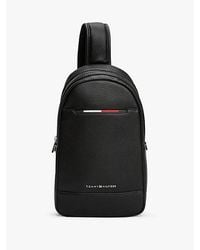 Tommy Hilfiger - Sling-Bag Aus Genarbtem Leder - Lyst