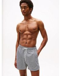 Tommy Hilfiger - Medium Lange Zwemshort Met Print - Lyst