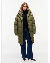 Tommy Hilfiger - Curve Water Repellent Down Hooded Coat - Lyst