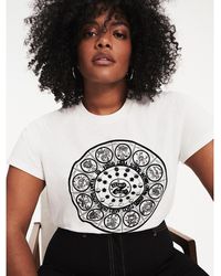 Tommy Hilfiger Zendaya Curve T-shirt Met Zodiakprint - Wit