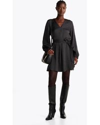 Tommy Hilfiger - Belted Long Sleeve Mini Dress - Lyst