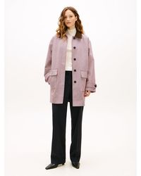 Tommy Hilfiger - Water Repellent Check Oversized 2-in-1 Coat - Lyst