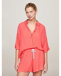 Tommy Hilfiger - Essential Cover-Up Strandbluse - Lyst