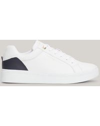 Tommy Hilfiger - Elevated Essential Leather Court Trainers - Lyst