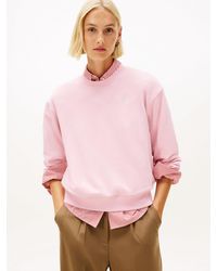 Tommy Hilfiger - Logo Embroidery Terry Sweatshirt - Lyst