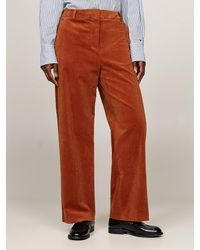 Tommy Hilfiger - Corduroy Relaxed Straight Leg Trousers - Lyst