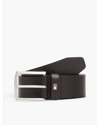 Tommy Hilfiger - Denton Ledergürtel Mit Flag-Logo - Lyst