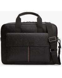 Tommy Hilfiger - Flap Pocket Pebble Grain Laptop Bag - Lyst