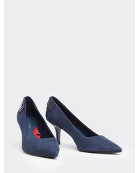 Tommy Hilfiger Elevated Pump Met Spitse Neus - Blauw