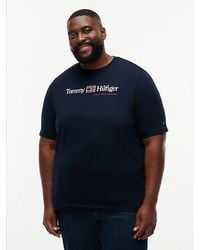 Tommy Hilfiger - Plus Logo Jersey Crew Neck T-Shirt - Lyst