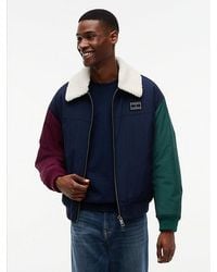 Tommy Hilfiger - Tommy Jeans Teddy Collar Relaxed Aviator Jacket - Lyst