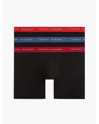 Tommy Hilfiger - Set Van 3 Boxer Briefs Met Contrasterende Signature-Taille - Lyst