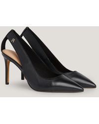 Tommy Hilfiger - Leather Pointed Toe Slingback High Heels - Lyst