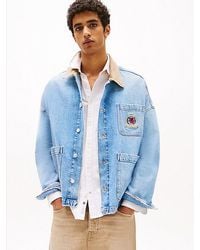 Tommy Hilfiger - Denim Utility-Jack Met Geborduurd Embleem - Lyst