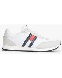 Tommy Hilfiger - Logo Mixed Texture Trainers - Lyst