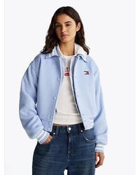 Tommy Hilfiger - Varsity Cropped Fit Bomberjacke - Lyst