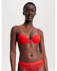 Tommy Hilfiger - Floral Lace Padded Push-up Bra - Lyst