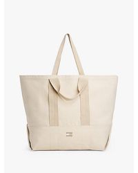 Tommy Hilfiger - Tote-Bag Aus Canvas Mit Gleichfarbigem Logo - Lyst