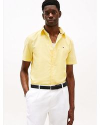 Tommy Hilfiger - Camisa Th Flex De Manga Corta Y Corte Regular - Lyst
