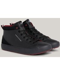 Tommy Hilfiger - Leather Fine-cleat High-top Trainers - Lyst