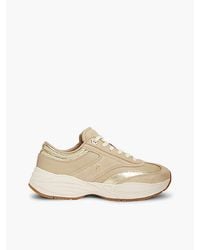 Tommy Hilfiger - Suede Th Monogram Metallic Trainers - Lyst