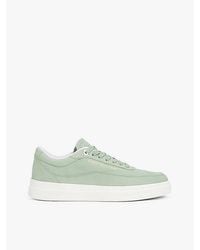 Tommy Hilfiger - Leren Court Sneaker Met Metallic Logo - Lyst