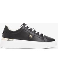 Tommy Hilfiger - Baskets En Cuir À Monogramme Th - Lyst