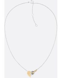 Tommy Hilfiger - Two-Tone-Plated Stainless Steel Heart Necklace - Lyst