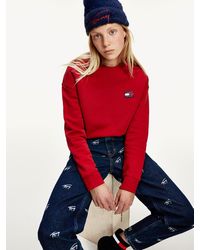 Tommy Hilfiger Mom High Rise Jeans Met Geborduurd Logo - Blauw