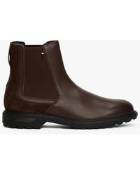 Tommy Hilfiger - Leather Cleat Hybrid Chelsea Boots - Lyst