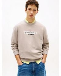 Tommy Hilfiger - Logo Sueded Terry Crew Neck Sweatshirt - Lyst