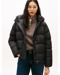 Tommy Hilfiger - Down Hooded Puffer Jacket - Lyst