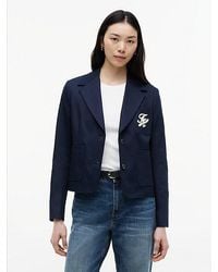 Tommy Hilfiger - Regular Fit Logo Appliqué Blazer - Lyst
