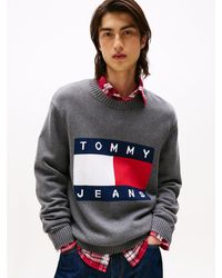 Tommy Hilfiger - Pull Chiné À Badge Drapeau En Intarsia - Lyst