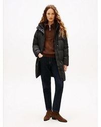 Tommy Hilfiger - Water Repellent Down Hooded Coat - Lyst