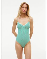 Tommy Hilfiger - Essential Seersucker Demi Cup Swimsuit - Lyst