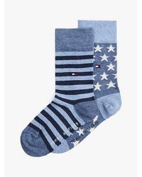 Tommy Hilfiger - 2 Pack Star And Stripe Ankle Socks - Lyst