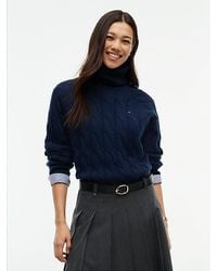 Tommy Hilfiger - Pure Wool Cable Roll Neck Jumper - Lyst