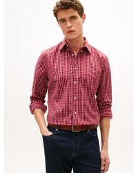 Tommy Hilfiger - Th Flex Regular Fit Check Poplin Shirt - Lyst