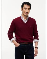 Tommy Hilfiger - V Neck Jumper With Cashmere - Lyst