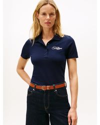 Tommy Hilfiger - Polo Ajusté En Piqué À Logo Brodé - Lyst
