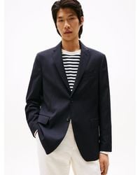 Tommy Hilfiger - Pure Wool Twill Single Breasted Blazer - Lyst