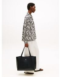 Tommy Hilfiger - Borsa Tote Con Monogramma Th - Lyst